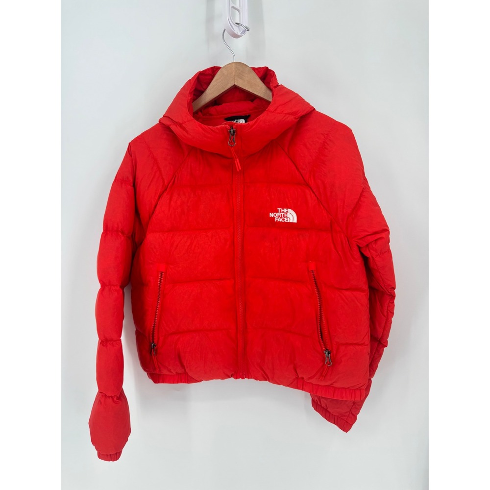 The North Face HMLYN Down Parka Women Medium Red Hooded Puffer Jacket NF0A5GGG
